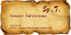 Szeicz Tarziciusz névjegykártya